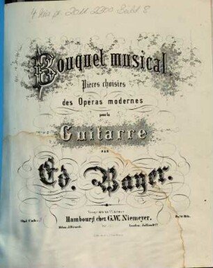Bouquet musical : pièces choisies des opéras modernes ; pour la guitarre ; op. 1. 2