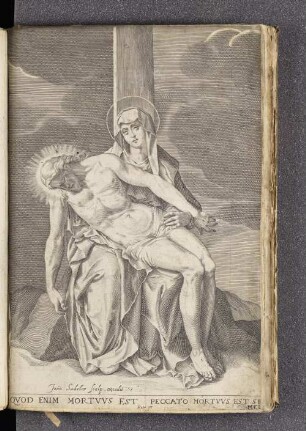 Kupferstich: Pietà. Joan. Sadeler sculp.