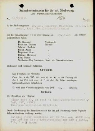 Oelhafen, Heinrich, Dr.