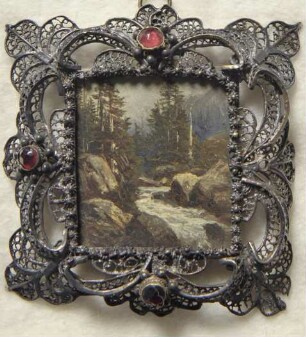 Gebirgsbach. Miniatur aus der Sammlung Loewe