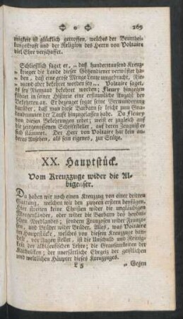 XX. Hauptstück. Vom Kreuzzuge wider die Albigeneser