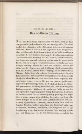 Neuntes Kapitel. Das südliche Italien.