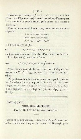 Notes Bibliographiques.