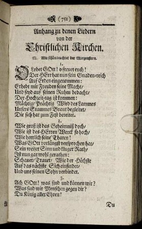 Anhang zu denen Liedern von der Christlichen Kirchen.