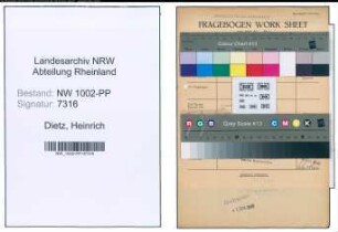 Entnazifizierung Heinrich Dietz , geb. 30.09.1907 (Landwirt)