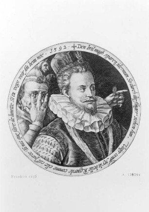 Den bril magh sparen jderman So durch die finger sehen kan : Passe, Crispyn de : Den bril magh sparen jderman So durch die finger sehen kan. Kupferstich; 11,7 cm (Durchmesser). Dresden: Kupferstich-Kabinett A 124294 in A 1127 b,1 (N XVII, Passe VII)