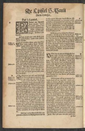 De Epistel S. Pauli An de Colosser.
