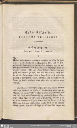 Erster Abschnitt. Physische Astronomie