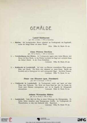 Gemälde (Nr. 1-65)