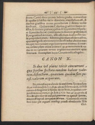 Canon X. Si duae vel plures voces concurrunt, quae seorsim spectatae ...