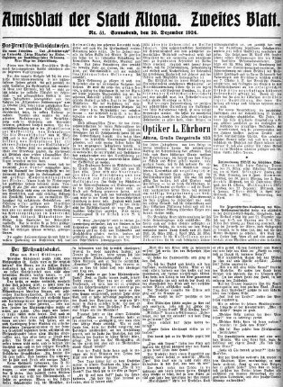 Nummer 51. Zweites Blatt. : Sonnabend, den 20. Dezember 1924