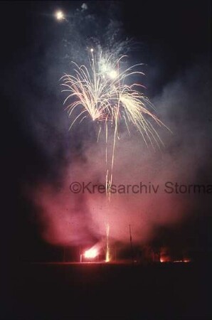 Feuerwerk: Bürgerpark: Sportplatz: Nacht