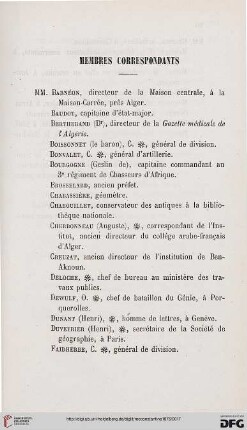 Membres correspondants