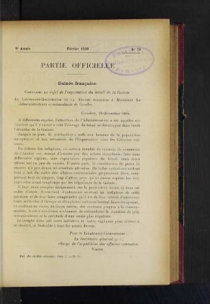 Partie Officielle. No. 71.