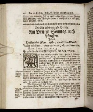 Die Ein und viertzigste Predig. Am Dritten Sonntag nach Pfingsten. - Die Fünff und Viertzigste Predig. Am Siebenden Sonntag nach Pfingsten.