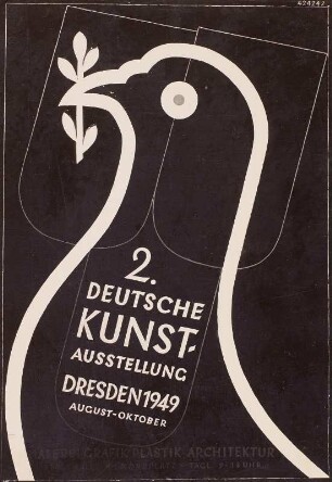 Plakat zur 2. Deutschen Kunstausstellung August/Oktober 1949