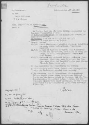 Weilstetten: Inspektionsbericht 1951
