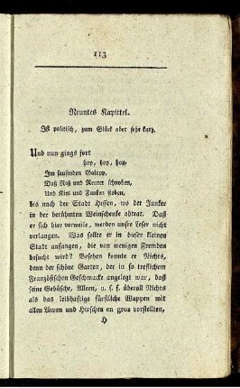 Neuntes Kapittel. Ist politisch, zum Glück aber sehr kurz.