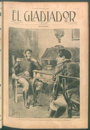 Efeméride - 26 de julio 1822, entrevista de los generales San Martín y Bolívar en Guayaquil - [Dibujo]