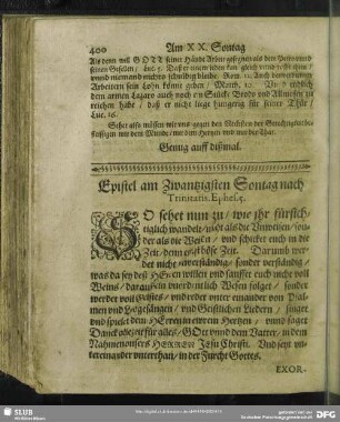 Epistel am Zwantzigsten Sontag nach Trinitatis
