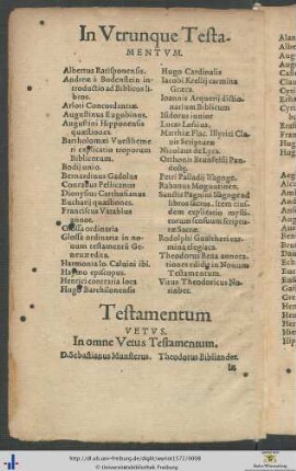 Testamentum Vetus