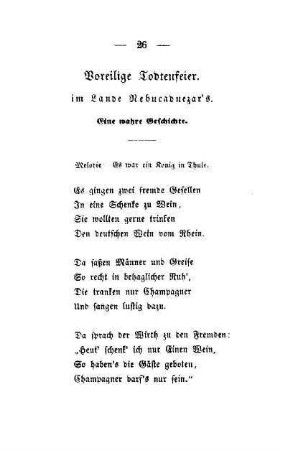 Voreilige Todtenfeier im Lande Nebucadnezar's