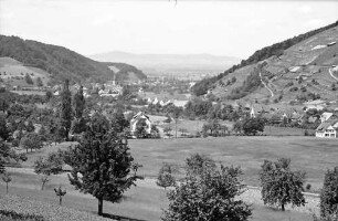 Oberglottertal: Blick ins Glottertal; Hintergrund Kaiserstuhl