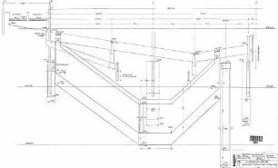 Ulm Hbf: U-Parkplatz Querschnitt: Luftkanal-Entw. Zw. Reihe 14/15 Blatt Nr: U3-66 Empfangsgeb. U-Parkplatz