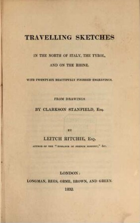 Heath's picturesque annual. 1832