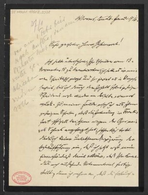 Brief an B. Schott's Söhne : 26.02.1916
