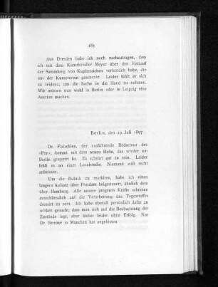Berlin, den 29. Juli 1897