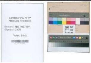 Entnazifizierung Ernst Vater , geb. 10.06.1901 (Verw.Angestellter)