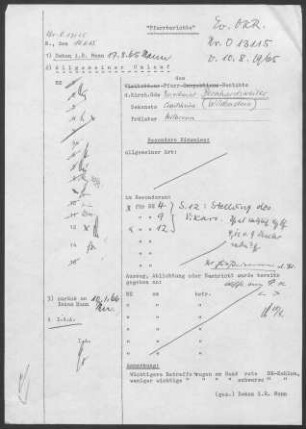Wildenstein-Bernhardsweiler: Pfarrbericht Bernhardsweiler mit Lautenbach 1965