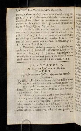 636-651, Tracatus V. De Extrema Unctione & Ordine.