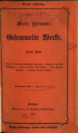 Moritz Hartmann's gesammelte Werke. 2