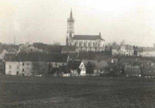 Hartha bei Waldheim : Hartha bei Waldheim. Stadtansicht mit Kirche