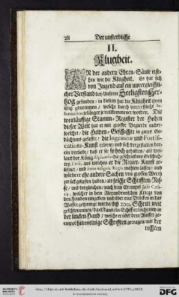 II. Klugheit