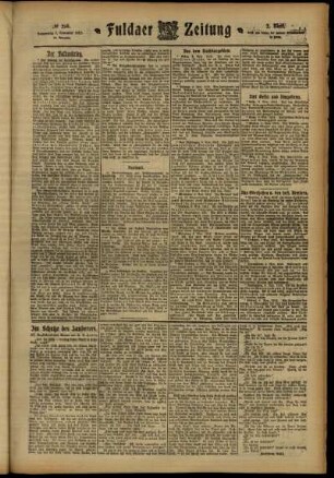 Zweite Ausgabe vom Donnerstag, den 07. November 1912.