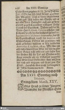 Am XXVI. Sonntag nach Trinitatis. Evangelium Matth. XXV