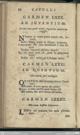 Carmen LXXX. Ad Iuventium
