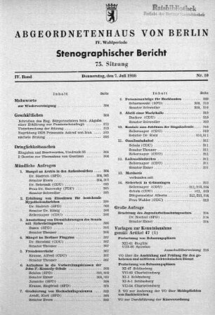 Nr. 10(75), 7. Juli 1966