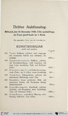 Dritter Auktionstag