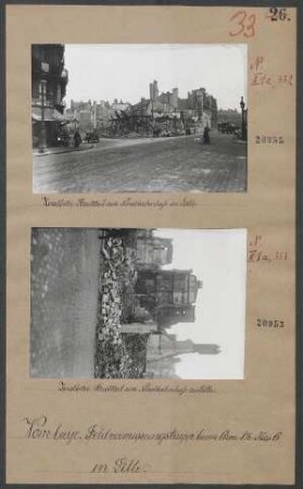 Zerstörter Stadtteil am Nordbahnhof zu Lille