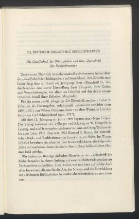 Die Gesellschaft der Bibliophilen und ihre "Zeitschrift für Bücherfreunde"