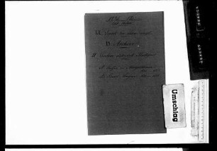 Archive außerhalb von Stuttgart: Archiv in Mergentheim (1825-1863)