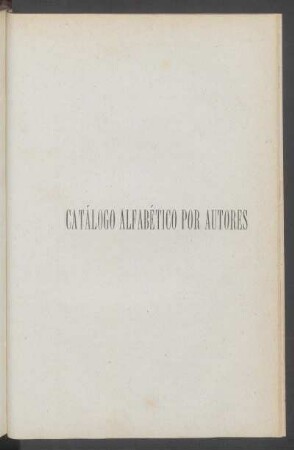 Catálogo alfabético por autores
