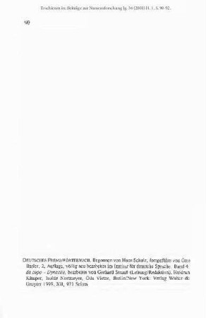 Rezension von: Deutsches Fremdwörterbuch, Band 4: da capo – Dynastie