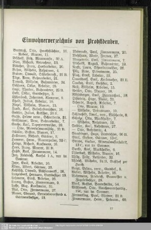 Einwohnerverzeichnis : Einwohnerverzeichnis von Probstdeuben