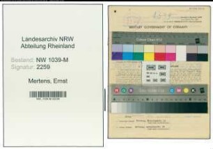 Entnazifizierung Ernst Mertens , geb. 17.10.1922 (Lehrer)