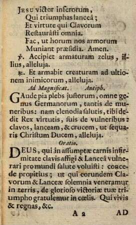 Feria Sexta. Post Dominicam in Albis. Officium De Lancea Et Clavis Domini : Duplex majus ad libitum ...